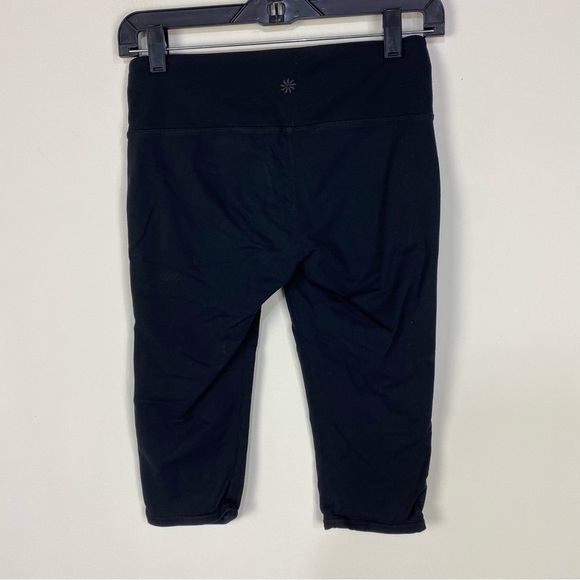 Athleta Black Cropped Leggings workout running yoga - Picture 2 of 3